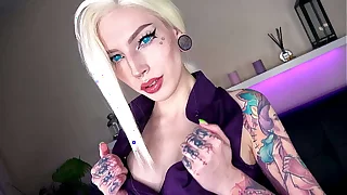 Ino by Helly Formality jesting for full 4K integument cosplay amateur mean ass fishnets piercings tattoos